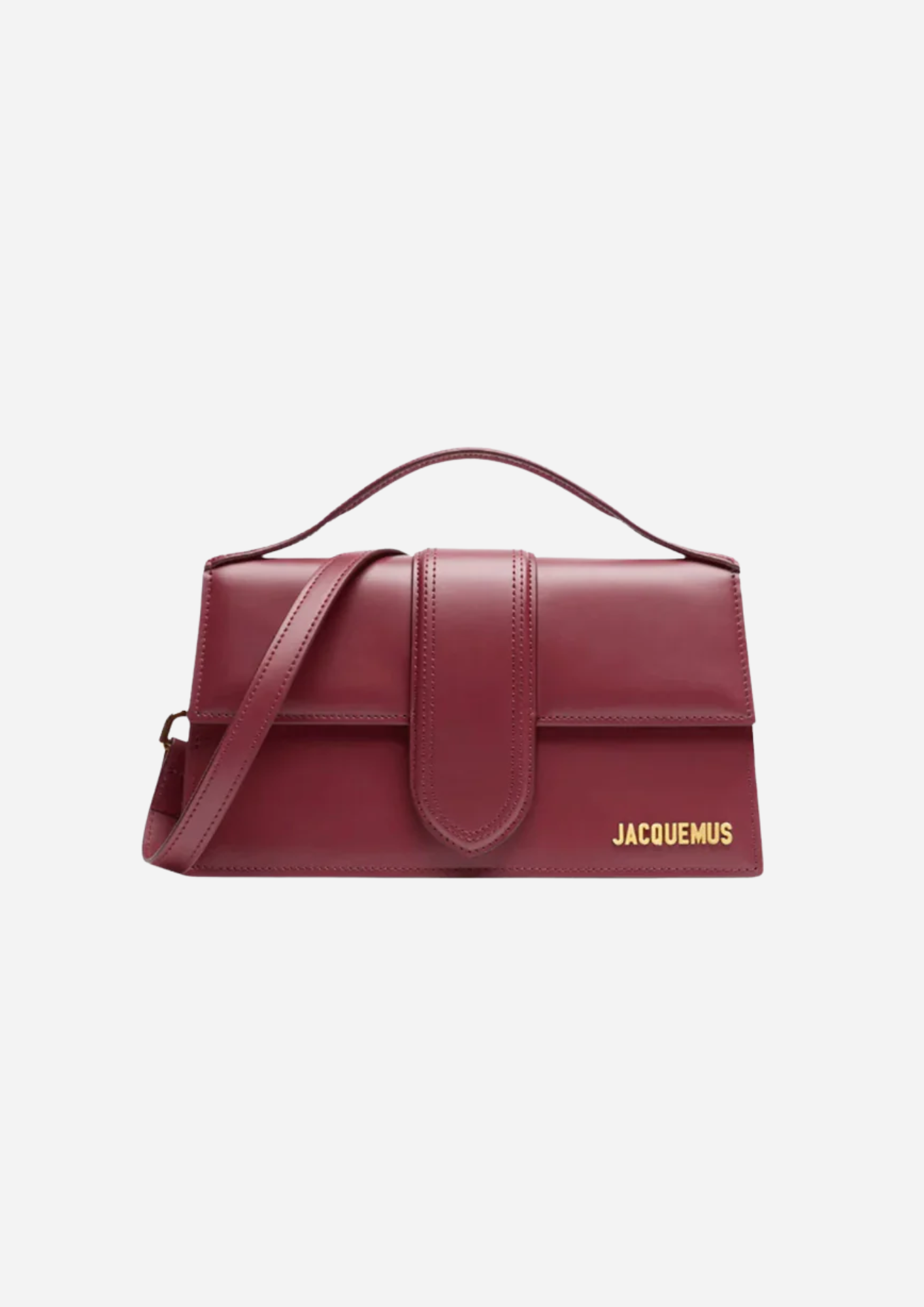 Jacquemus Le Grand Bambino Bordeaux, vista frontale