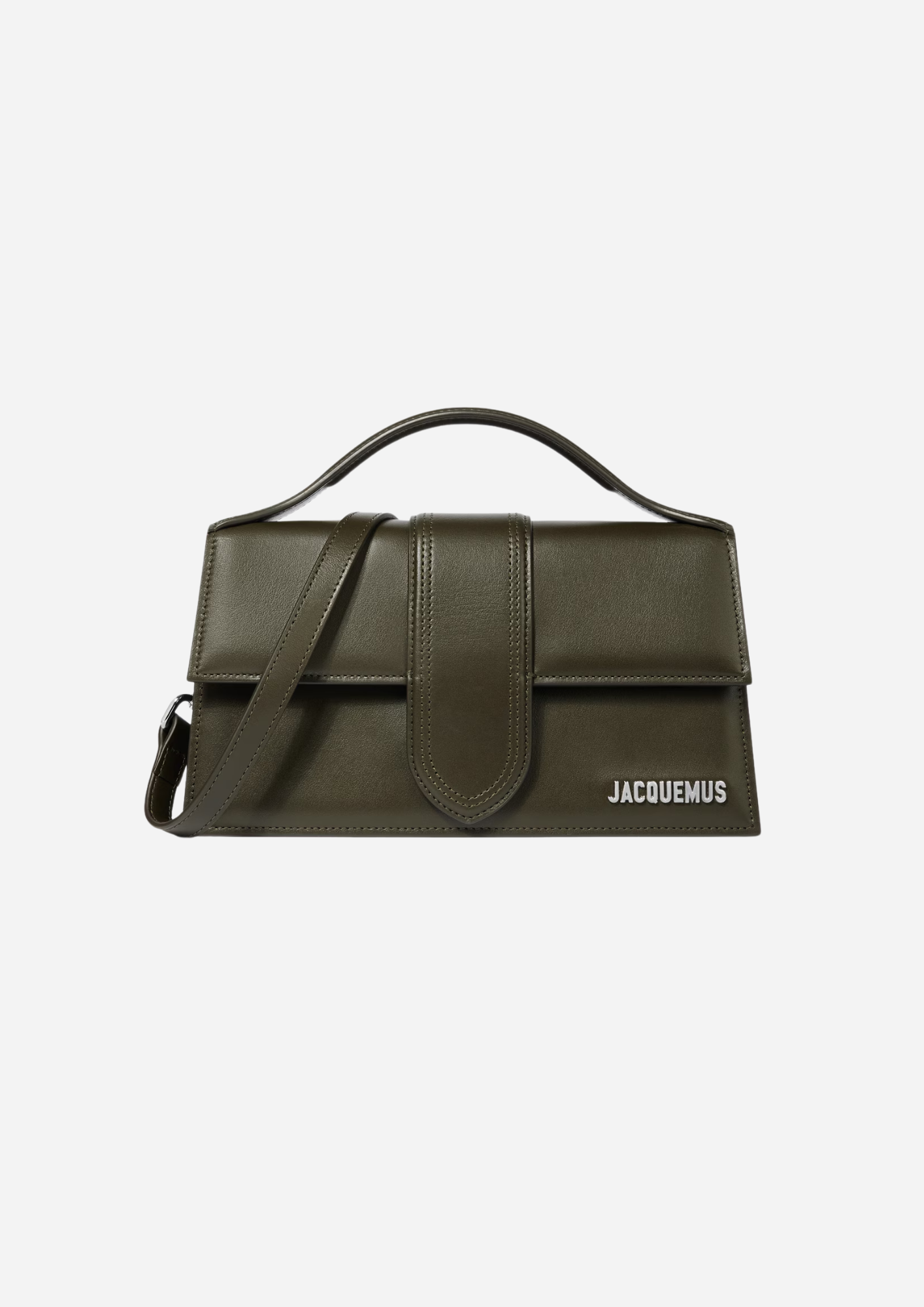 Jacquemus Le Grand Bambino Khaki Scuro, vista frontale