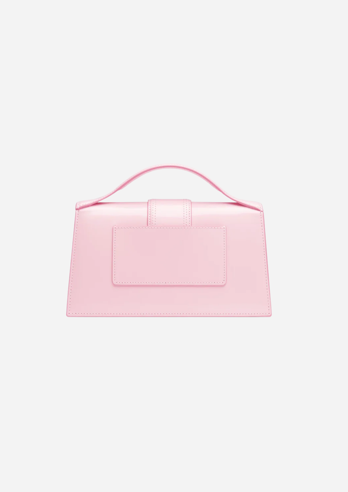 Jacquemus Le Grand Bambino Rosa Chiaro, vista a tre quarti con tracolla