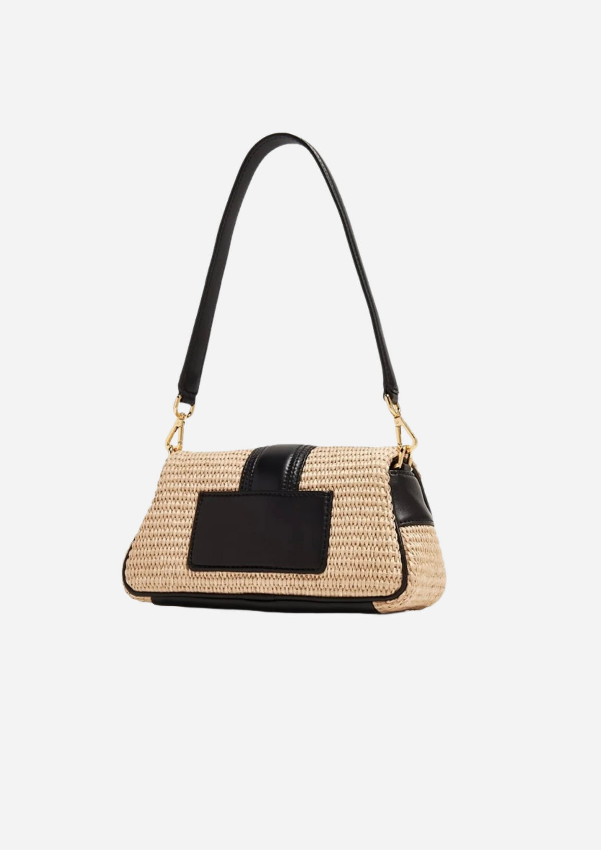 Jacquemus Le Petit Bambimou Nero e Avorio, vista a tre quarti con tracolla