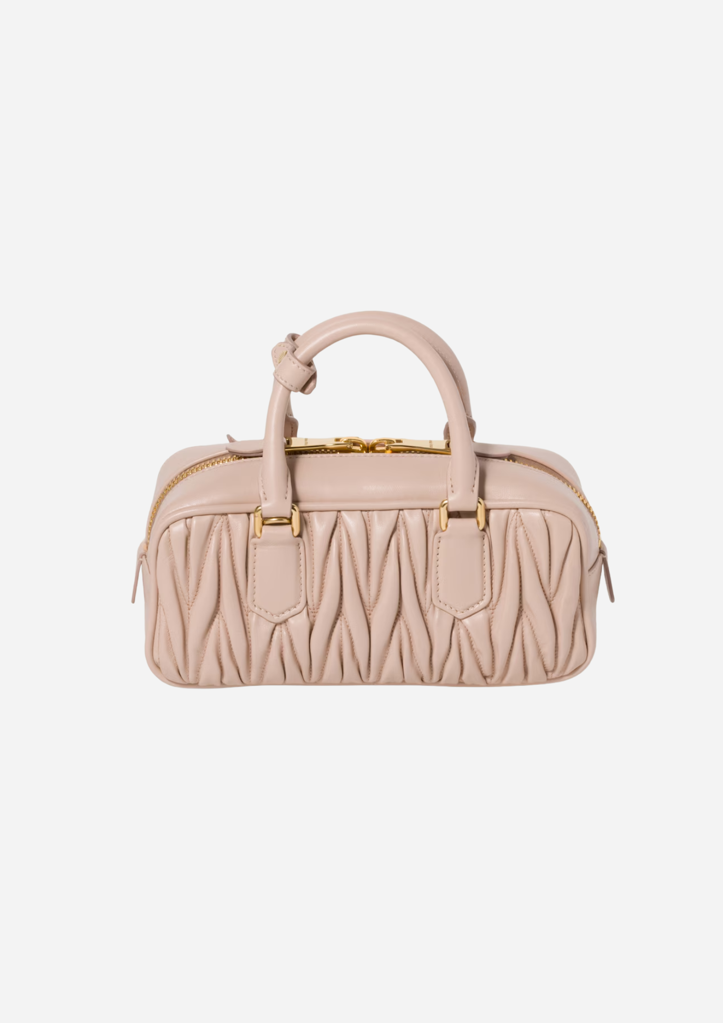 Miu Miu Arcadie Regular Cipria in Nappa Matelassé, indossata
