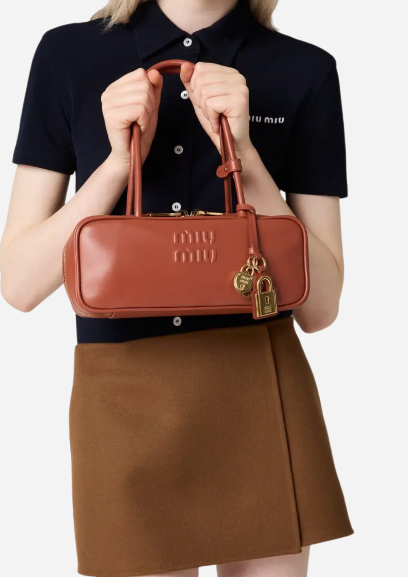 Miu Miu Beau Piccola in Pelle Rust | MilanoMarktPlace