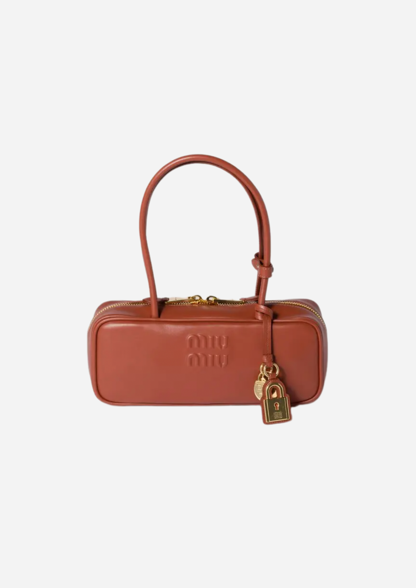 Miu Miu Beau Piccola in Pelle Rust | MilanoMarktPlace
