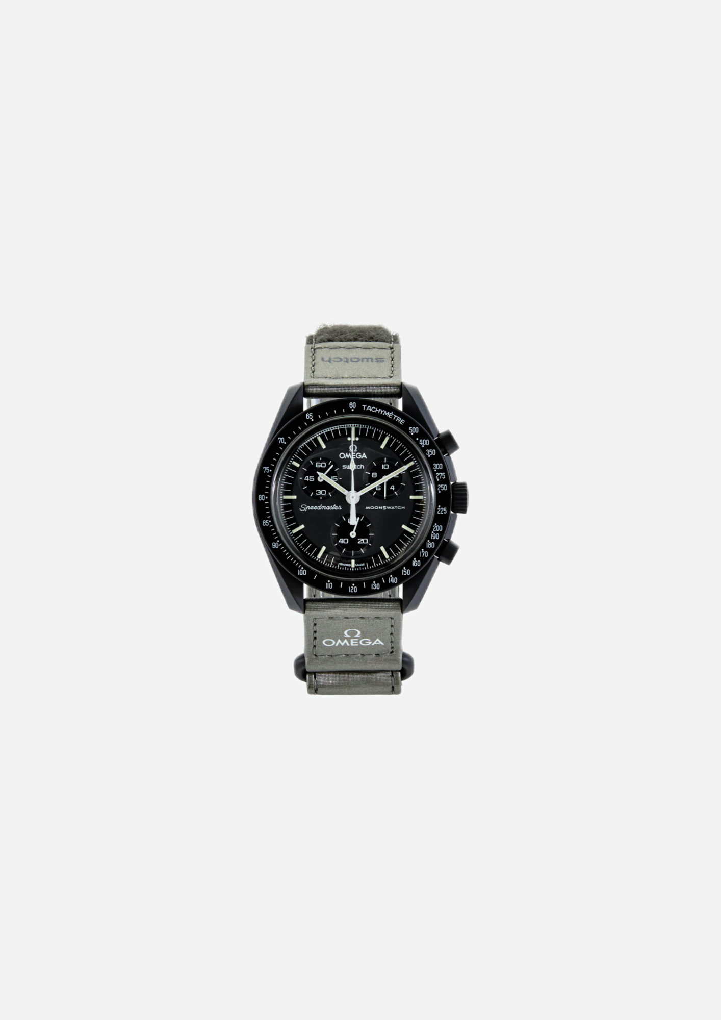 OMEGA x Swatch MoonSwatch Mission to Mercury SO33A100 vista frontale