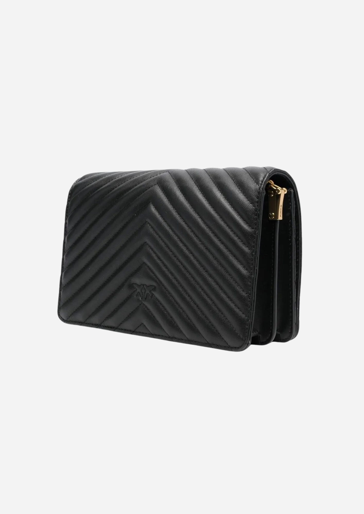 Pinko Love Click Classic nera in nappa Chevron vista posteriore