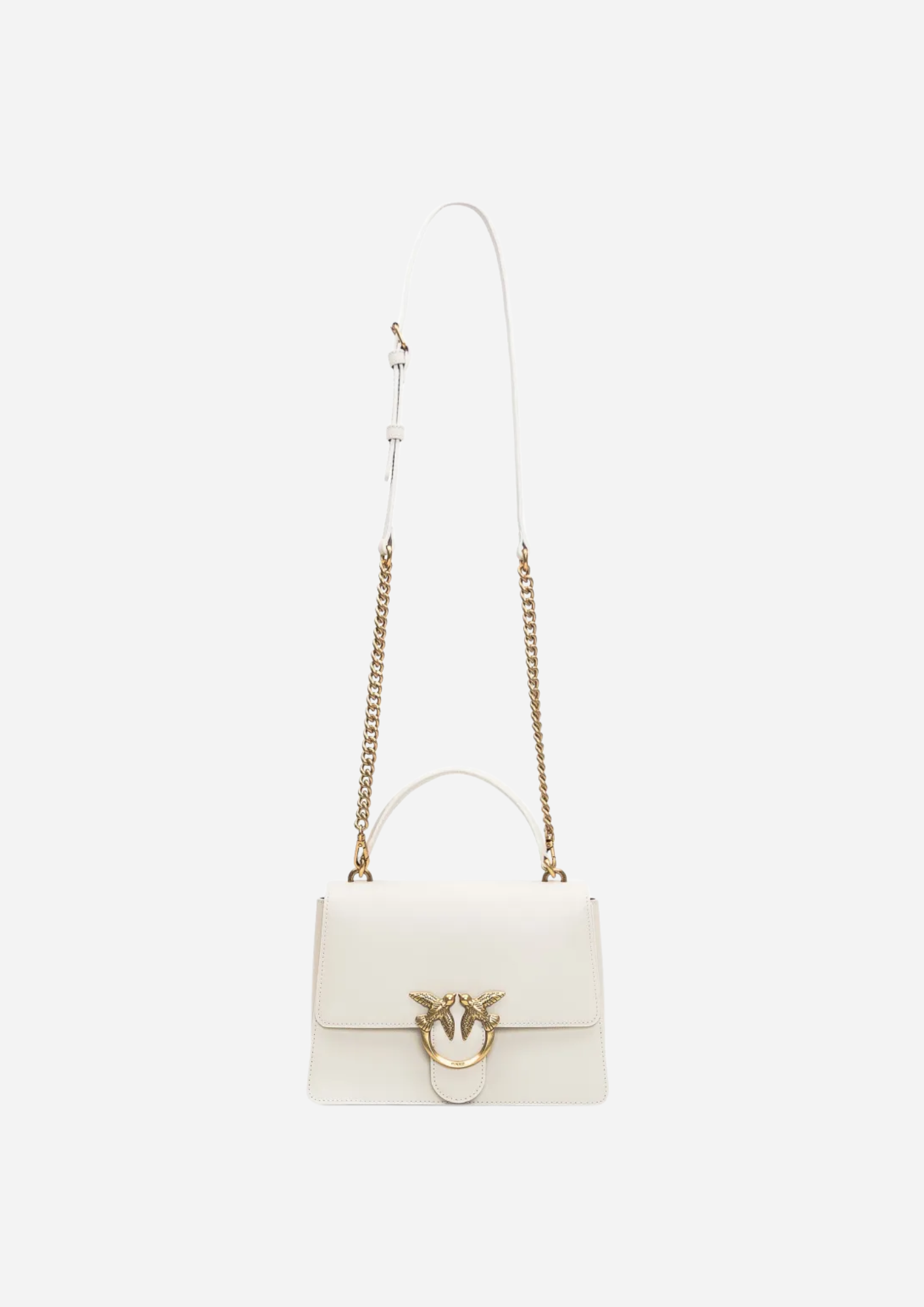 Pinko Love One Top Handle bianca con tracolla regolabile e rimovibile