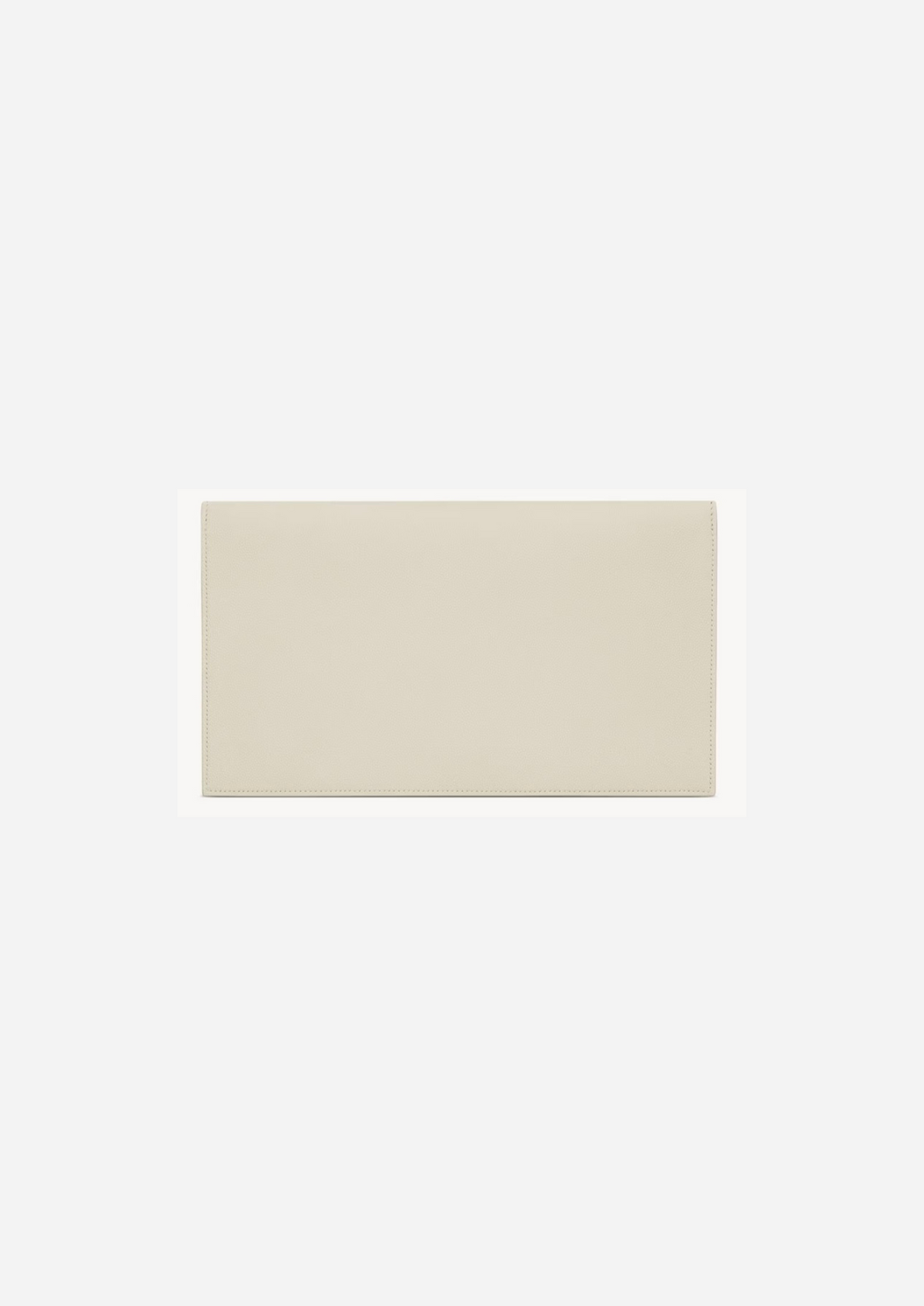 Saint Laurent Pochette Uptown Bianco Vintage in Pelle Grain de Poudre, vista posteriore