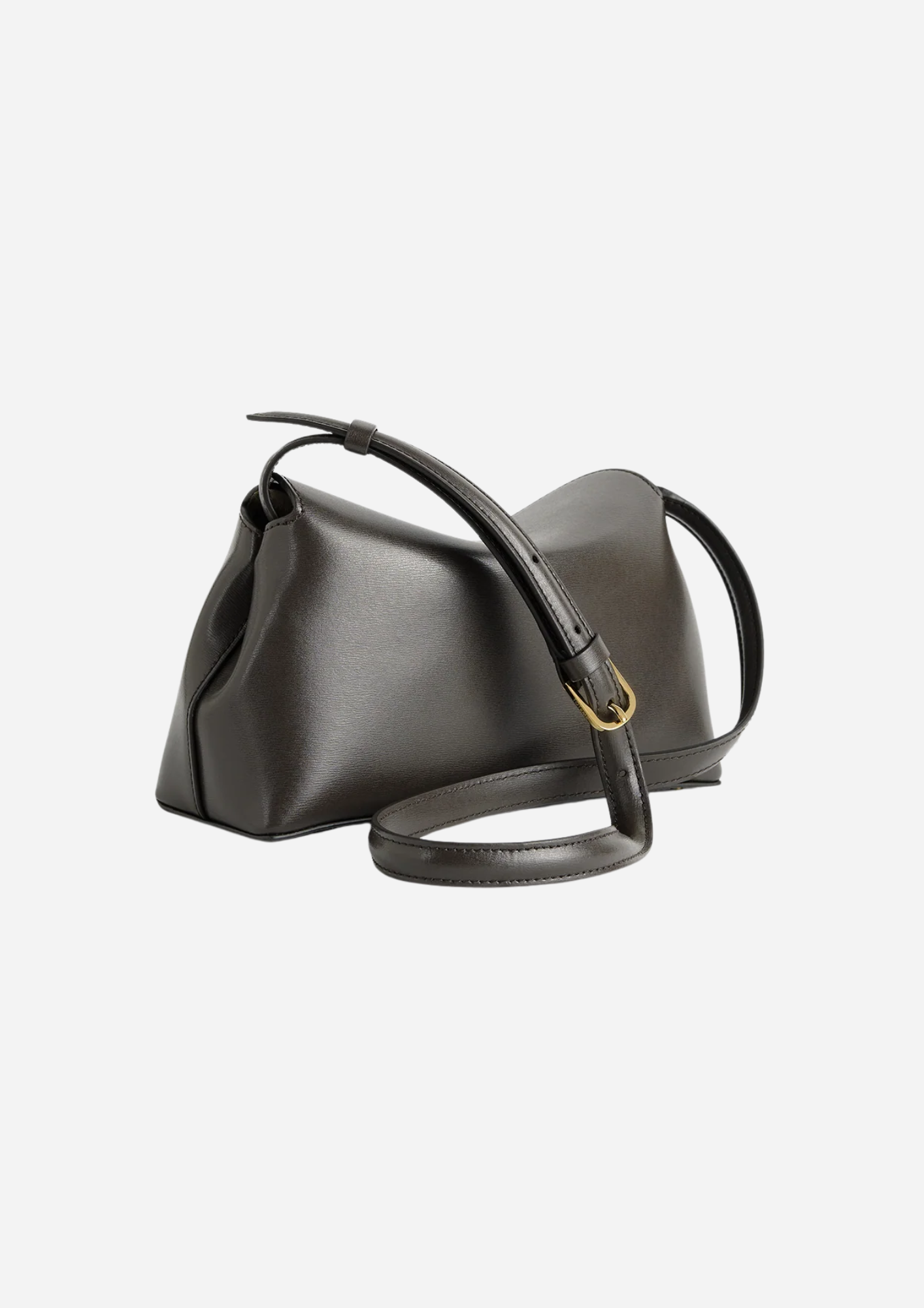 Toteme T-Lock Clutch Bark vista posteriore con tracolla regolabile