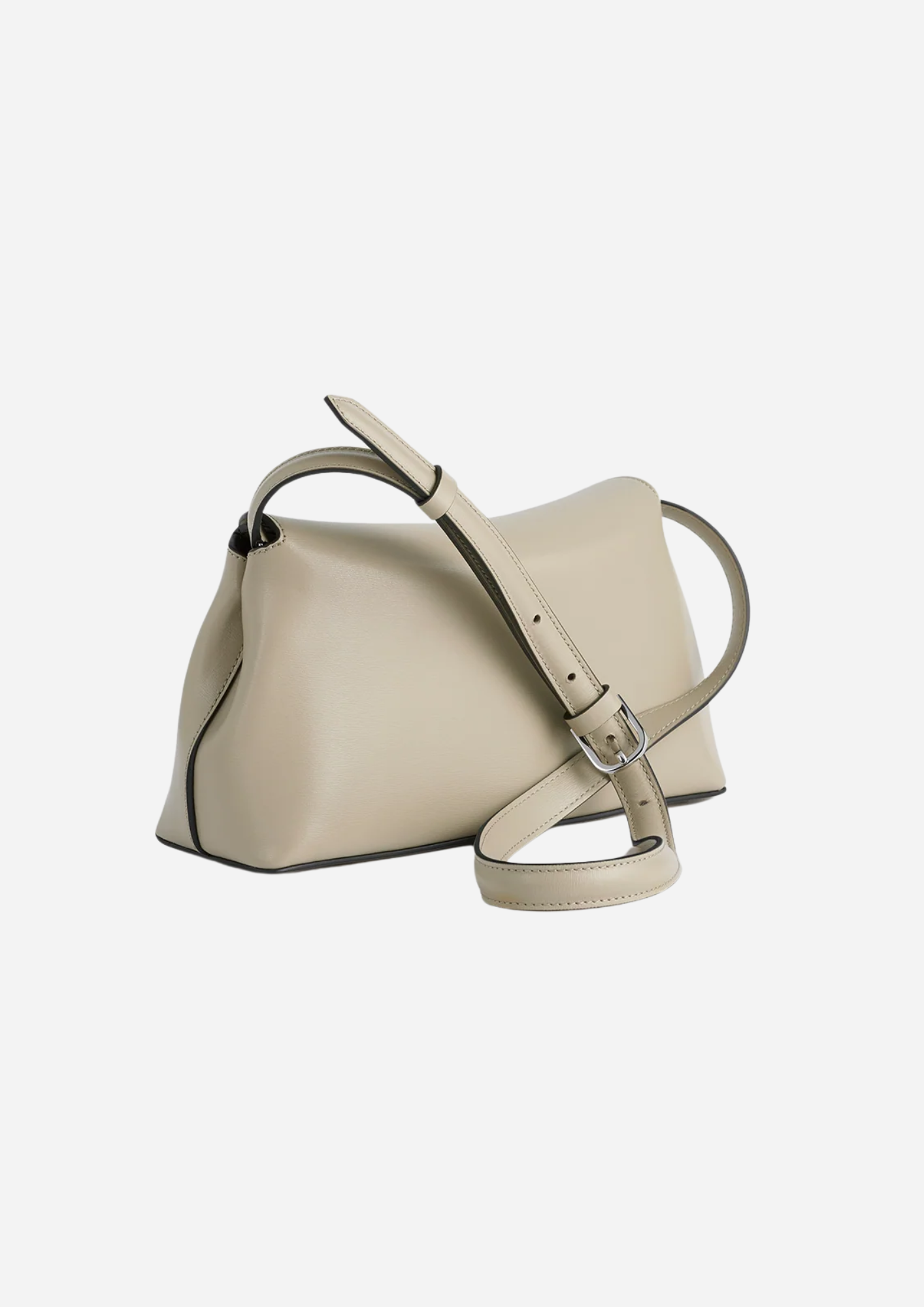 Toteme T-Lock Clutch Fawn vista posteriore con tracolla regolabile